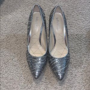 Silver and Black Sparkly High Heels